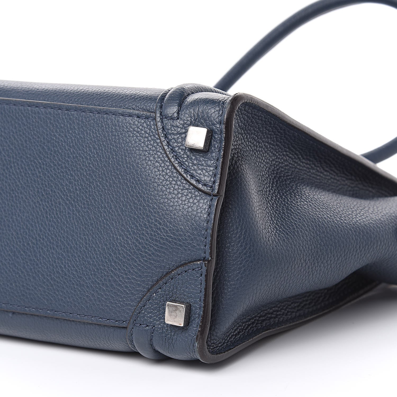 Celine Drummed Calfskin Micro Luggage Orage 9 of 17