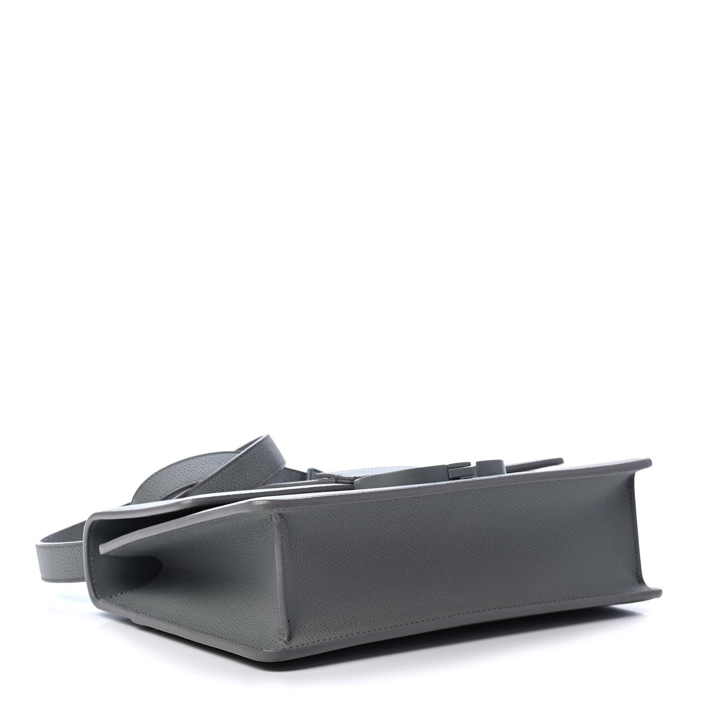 Ultra Matte Grained Calfskin 30 Montaigne Flap Bag Grey