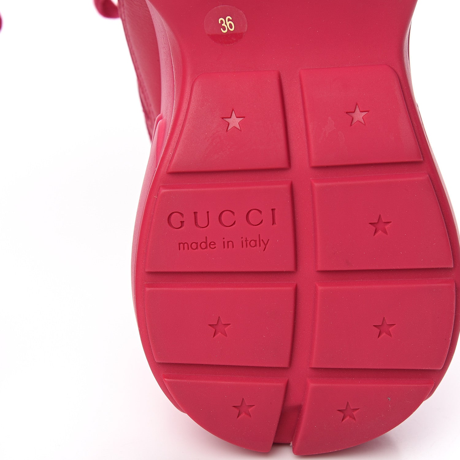 Gucci Calfskin Logo Womens Rhyton Sneakers 36 Box Pink 7 of 10