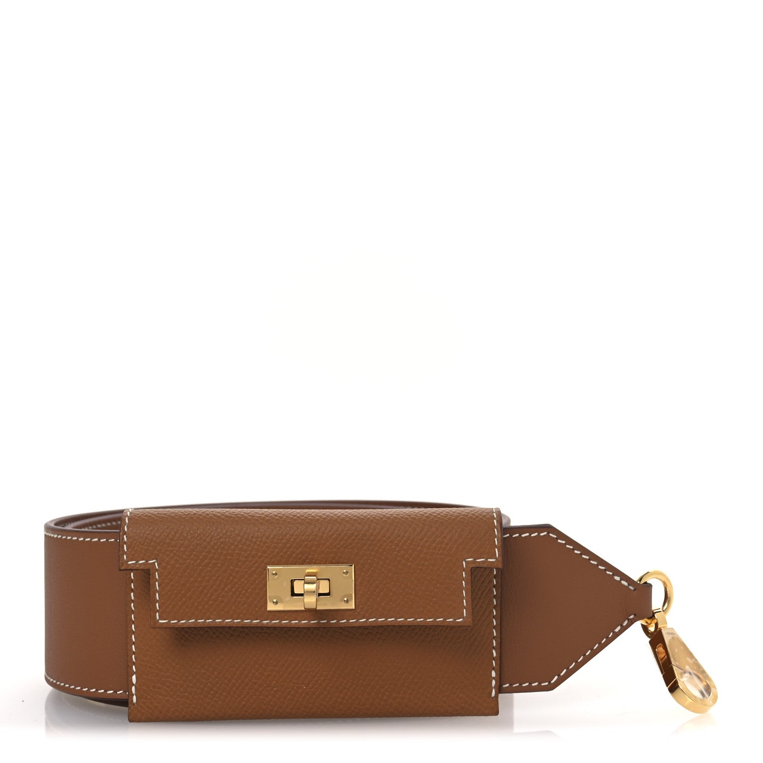 Hermes Swift Epsom Pocket Kelly Shoulder Strap Gold 1 of 7