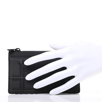 Christian Dior Ultra Matte Calfskin Studded Diorama Card Holder Black 2 of 6