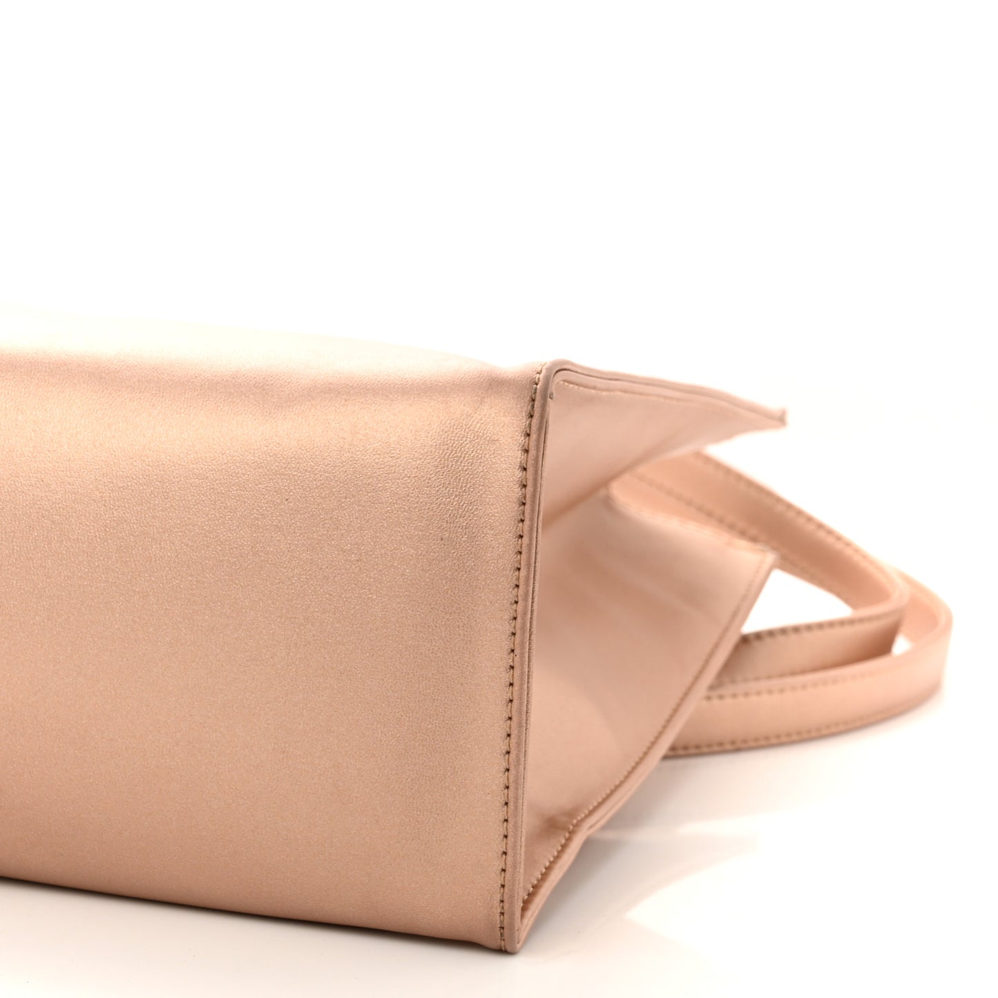 Metallic Vegan Leather Medium Shopping Bag Copper