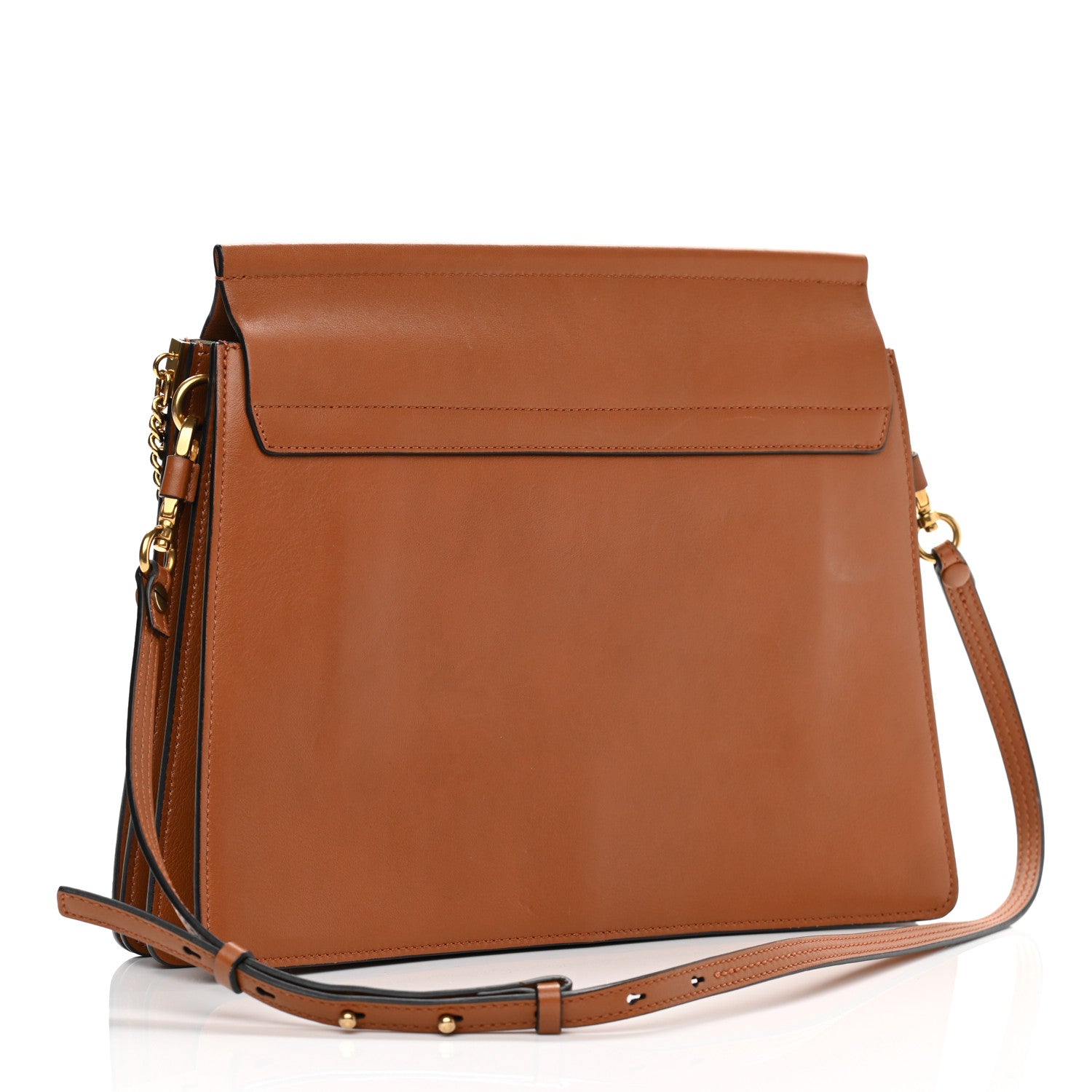 Chloe Calfskin Suede Rainbow Patchwork Medium Faye Shoulder Bag Caramel 2 of 8