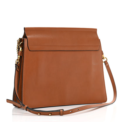 Chloe Calfskin Suede Rainbow Patchwork Medium Faye Shoulder Bag Caramel 2 of 8