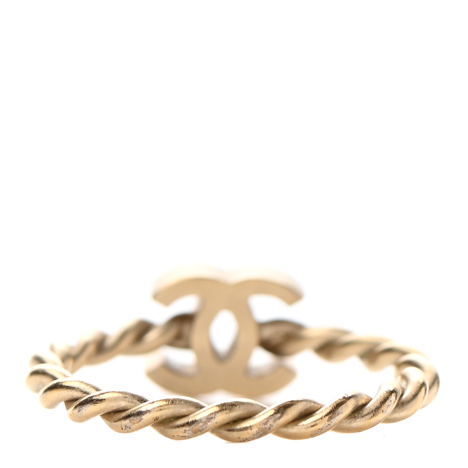Chanel Metal CC Ring 6.25 Gold 3 of 4