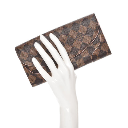 Louis Vuitton Damier Ebene Caissa Wallet Rose Ballerine 2 of 7