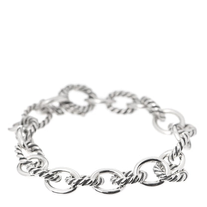 David Yurman Sterling Silver 10mm Medium Oval Link Bracelet 1 of 5