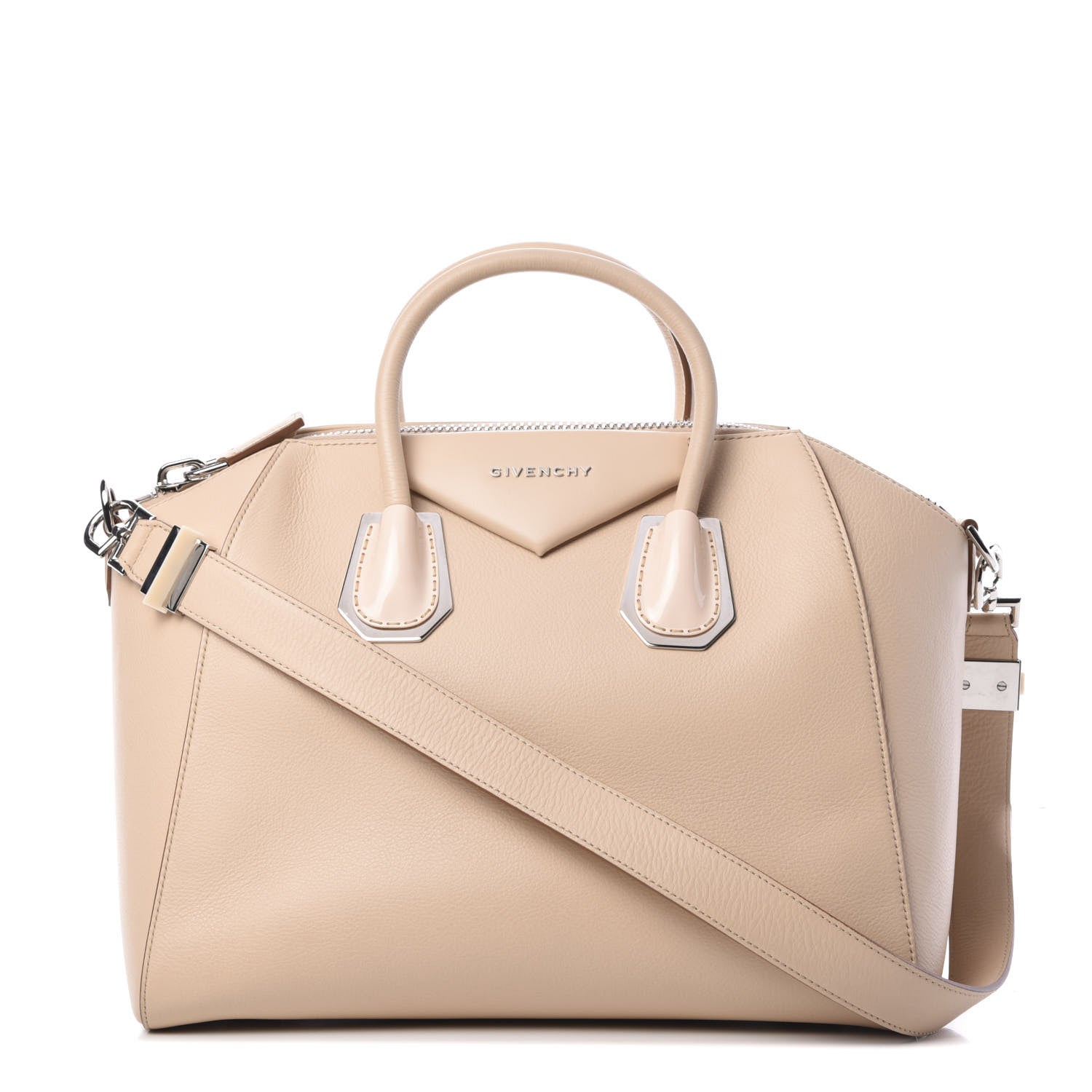 Givenchy Calfskin Plexiglass Medium Antigona Light Beige 1 of 9