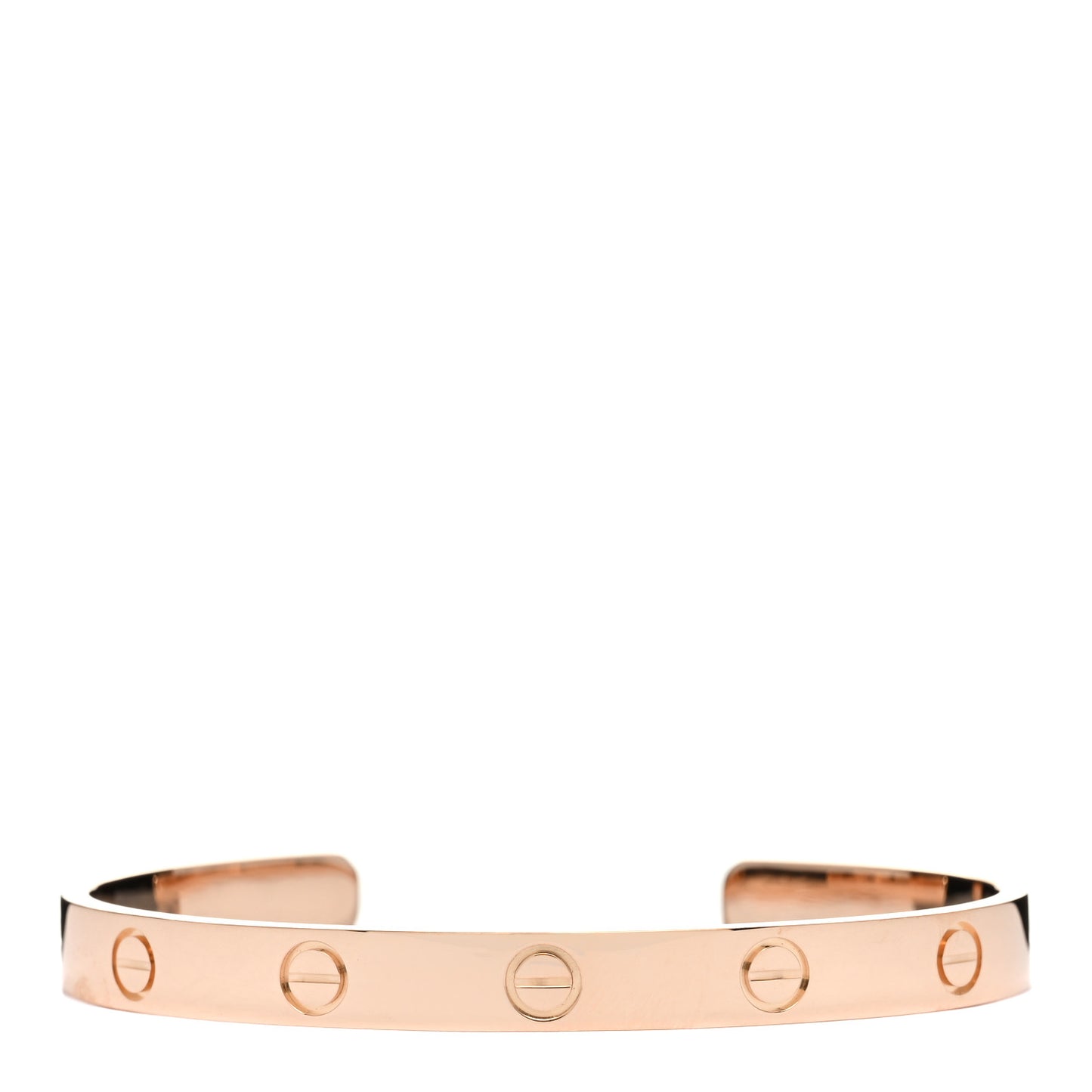 18K Pink Gold LOVE Cuff Bracelet 17
