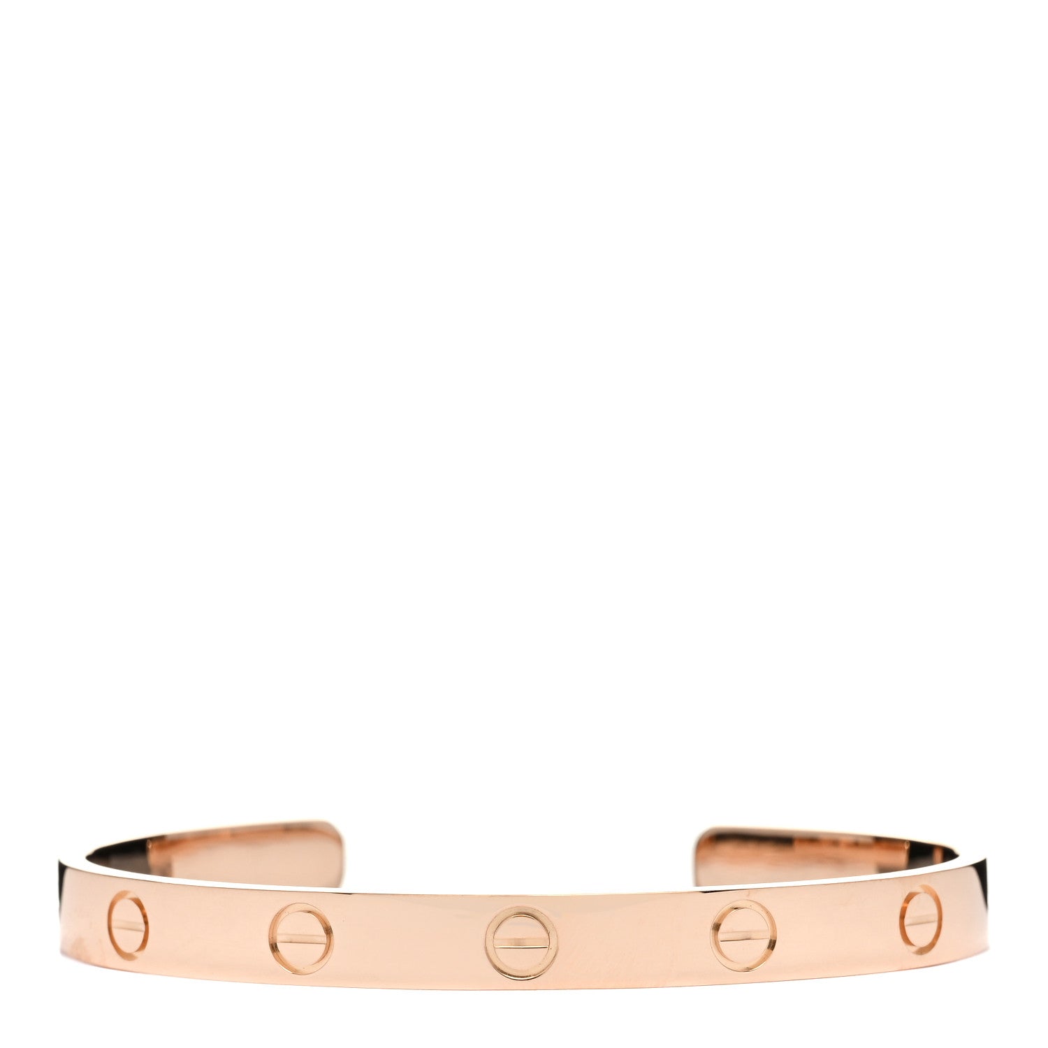 Cartier 18K Pink Gold LOVE Cuff Bracelet 17 1 of 3