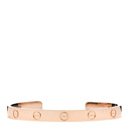 Cartier 18K Pink Gold LOVE Cuff Bracelet 17 1 of 3
