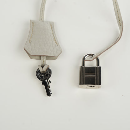 Hermes Taurillon Clemence Birkin 35 Gris Perle 10 of 15