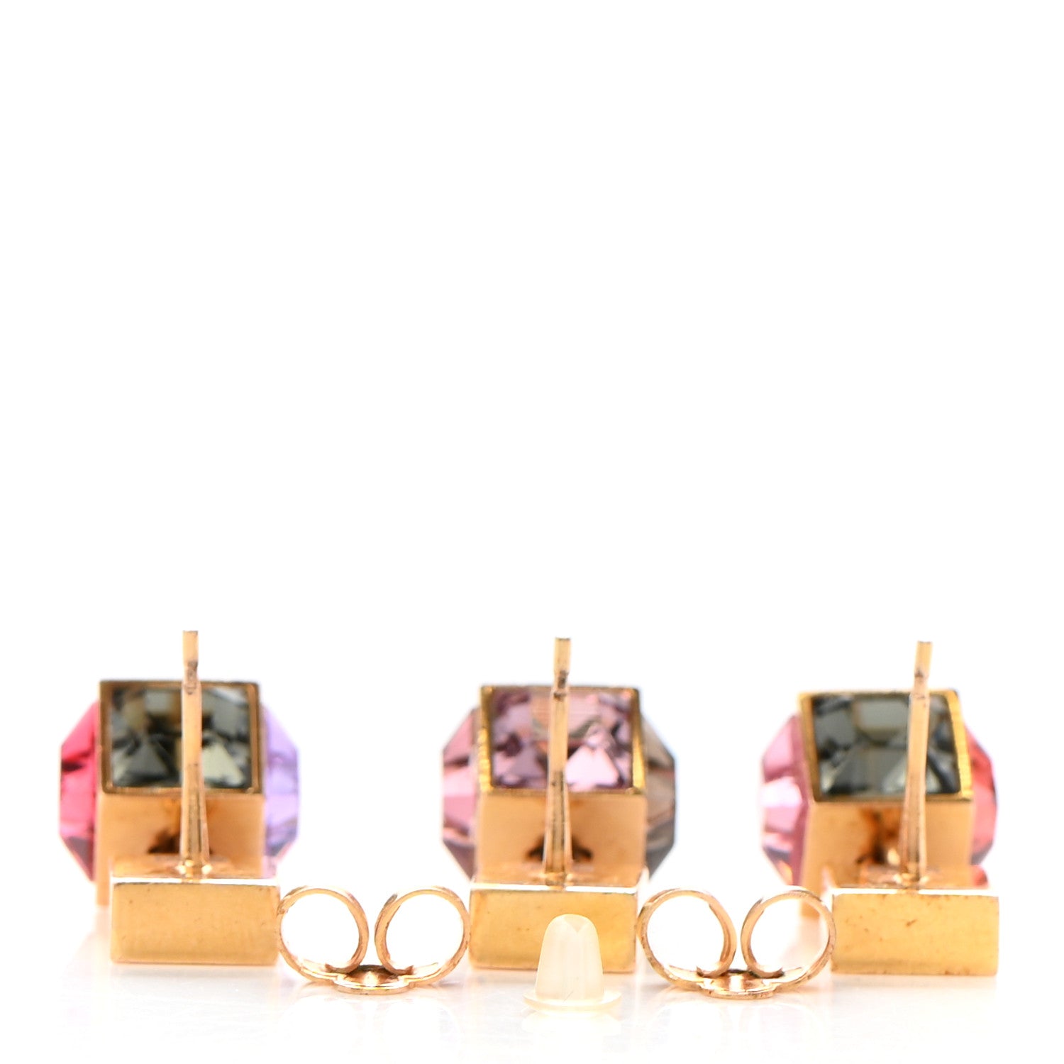 Louis Vuitton Swarovski Gamble Earring Set Gold Multicolor 3 of 4