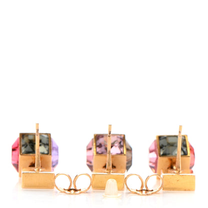 Louis Vuitton Swarovski Gamble Earring Set Gold Multicolor 3 of 4