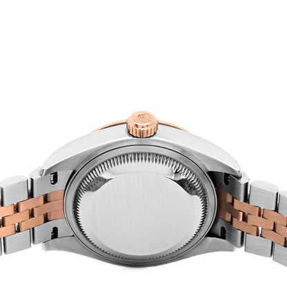 Rolex Stainless Steel 18K Everose Gold Diamond 28mm Oyster Perpetual Datejust Watch Chocolate 279171 4 of 5