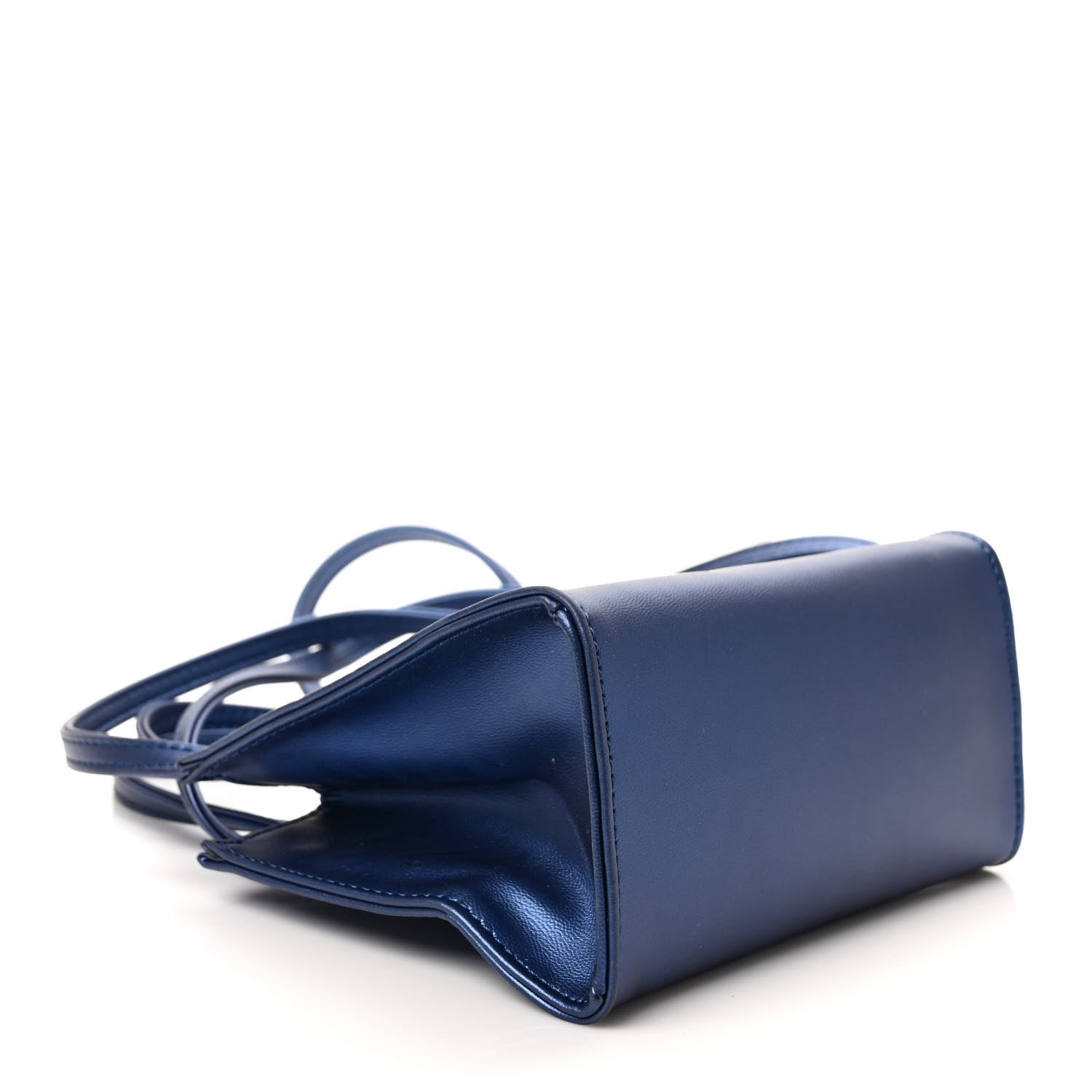 Telfar Metallic Vegan Leather Small Shopping Bag Cobalt 4 of 9