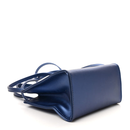Telfar Metallic Vegan Leather Small Shopping Bag Cobalt 4 of 9