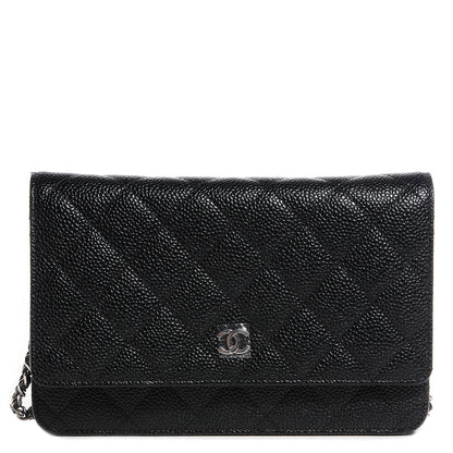 Chanel Caviar Quilted Wallet On Chain WOC Black 1 of 10