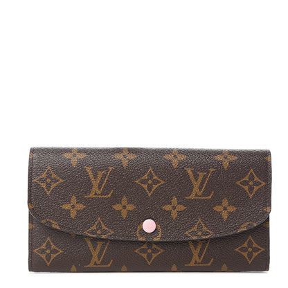 Louis Vuitton Monogram Emilie Wallet Rose Ballerine 1 of 6