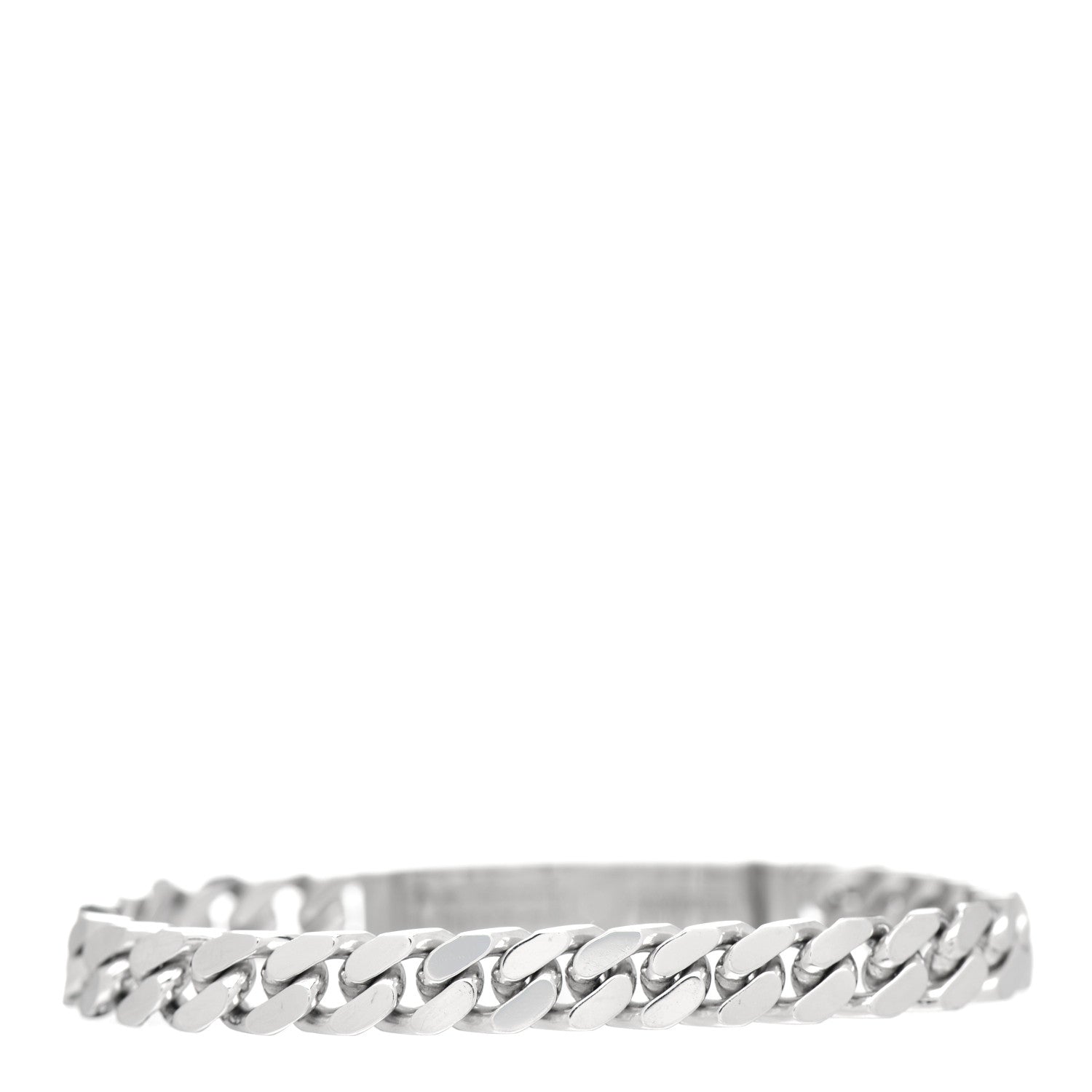 Hermes 18K White Gold Diamond TPM Kelly Gourmette Bracelet SH 3 of 4