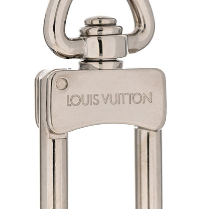 Louis Vuitton Metal Palladiium Finish LV Initiales Bag Charm Key Holder Silver 3 of 5