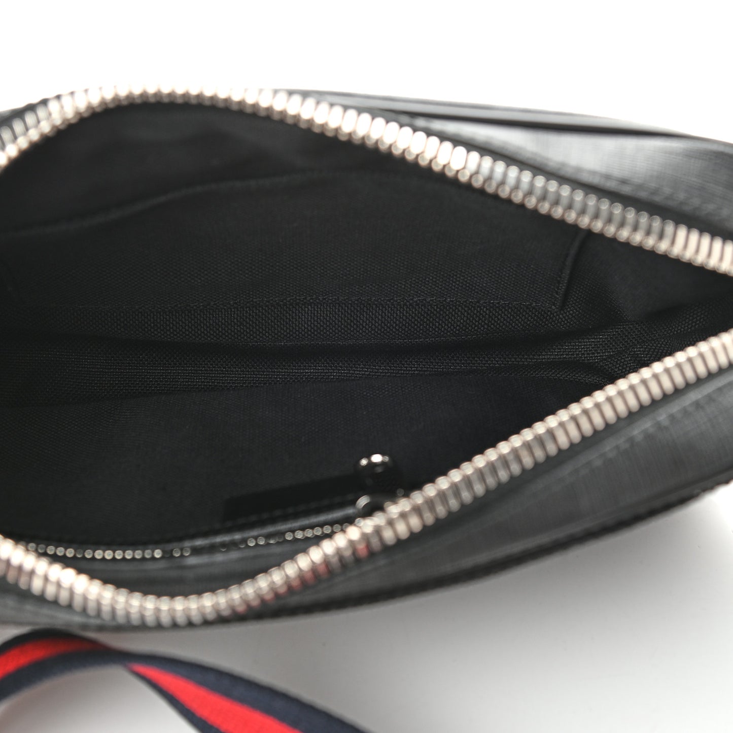 Soft GG Supreme Monogram Web Belt Bag Black Grey