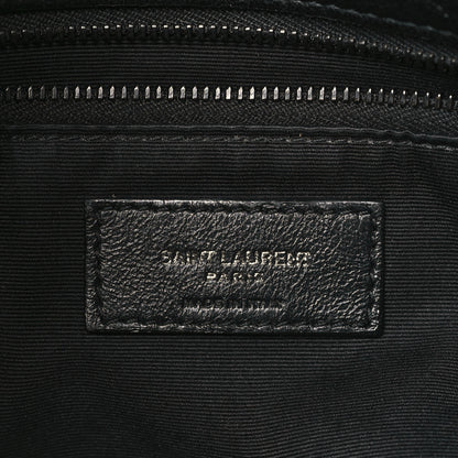 Saint Laurent Lambskin Quilted Monogram Monochrome Small Loulou Puffer Chain Satchel Black 6 of 8