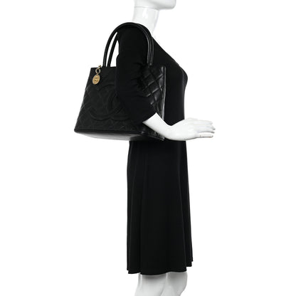 Chanel Caviar Quilted Medallion Tote Black 2 of 11