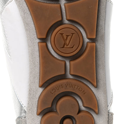 Louis Vuitton Metallic Grained Calfskin Womens LV Sneakerina 38 Silver 7 of 10