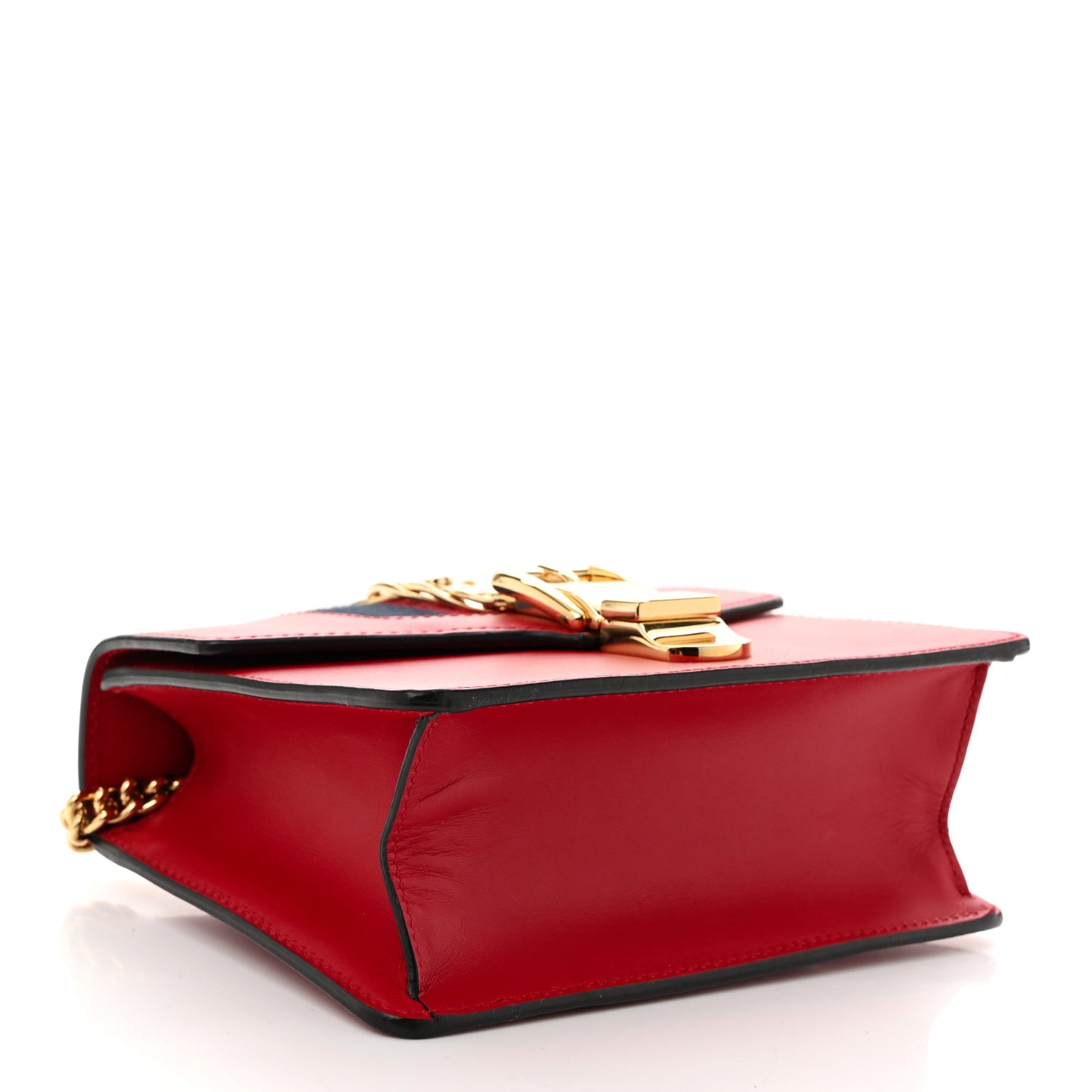 Calfskin Mini Sylvie Chain Shoulder Bag Hibiscus Red