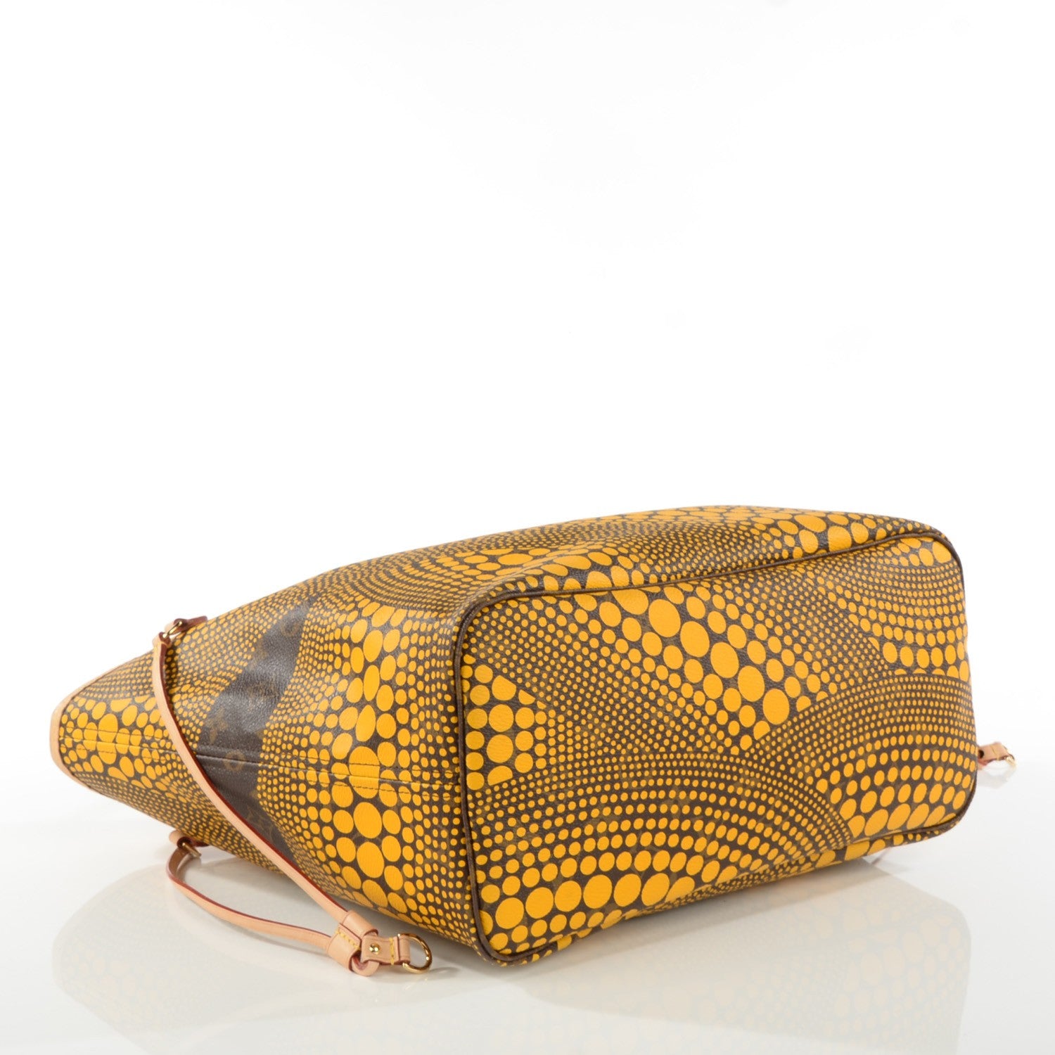 Louis Vuitton Monogram Kusama Waves Neverfull MM Yellow 4 of 7