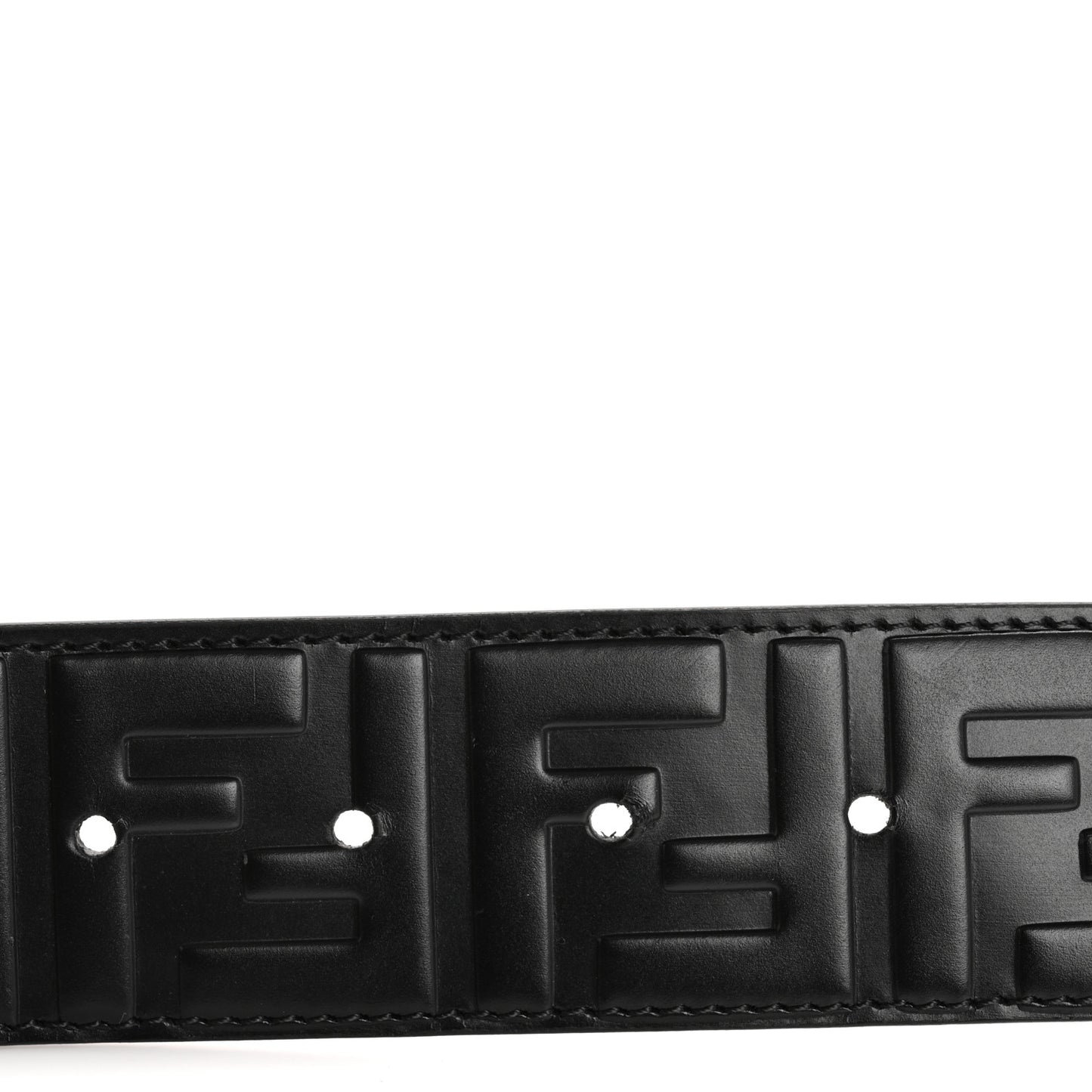 Calfskin F is Fendi FF 1974 Embossed Belt 90 36 Black