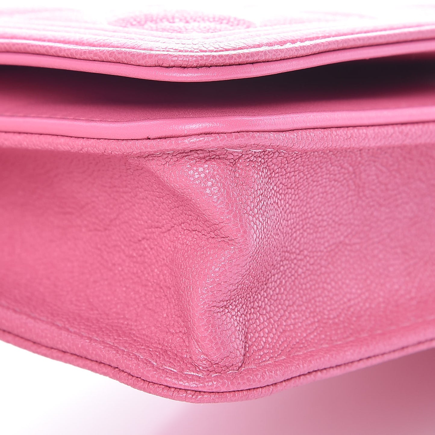 Caviar Quilted Boy Wallet On Chain WOC Pink