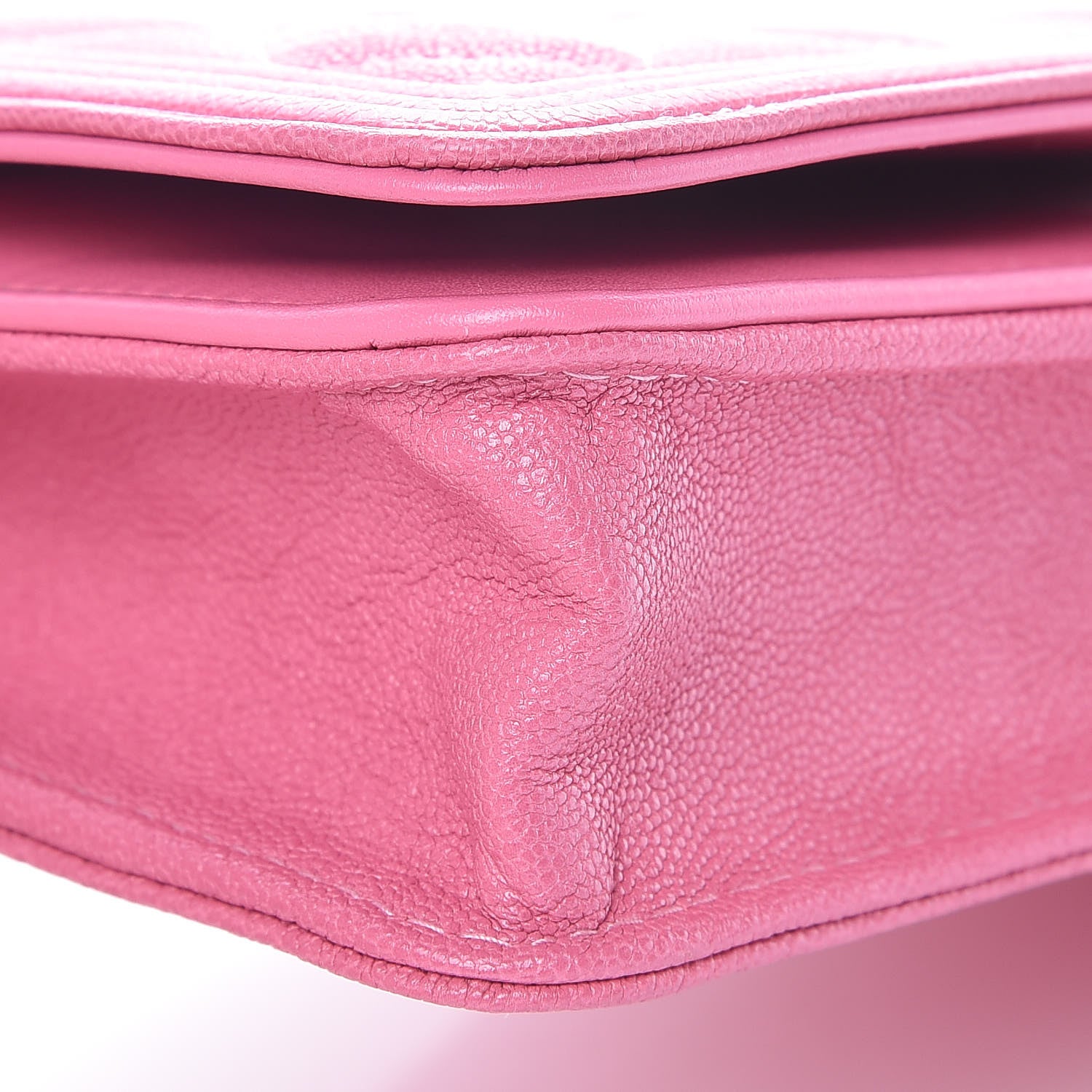 Chanel Caviar Quilted Boy Wallet On Chain WOC Pink 12 of 14
