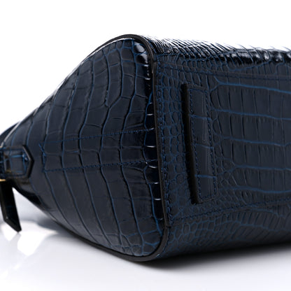 Givenchy Calfskin Crocodile Embossed Mini Antigona Navy 8 of 9