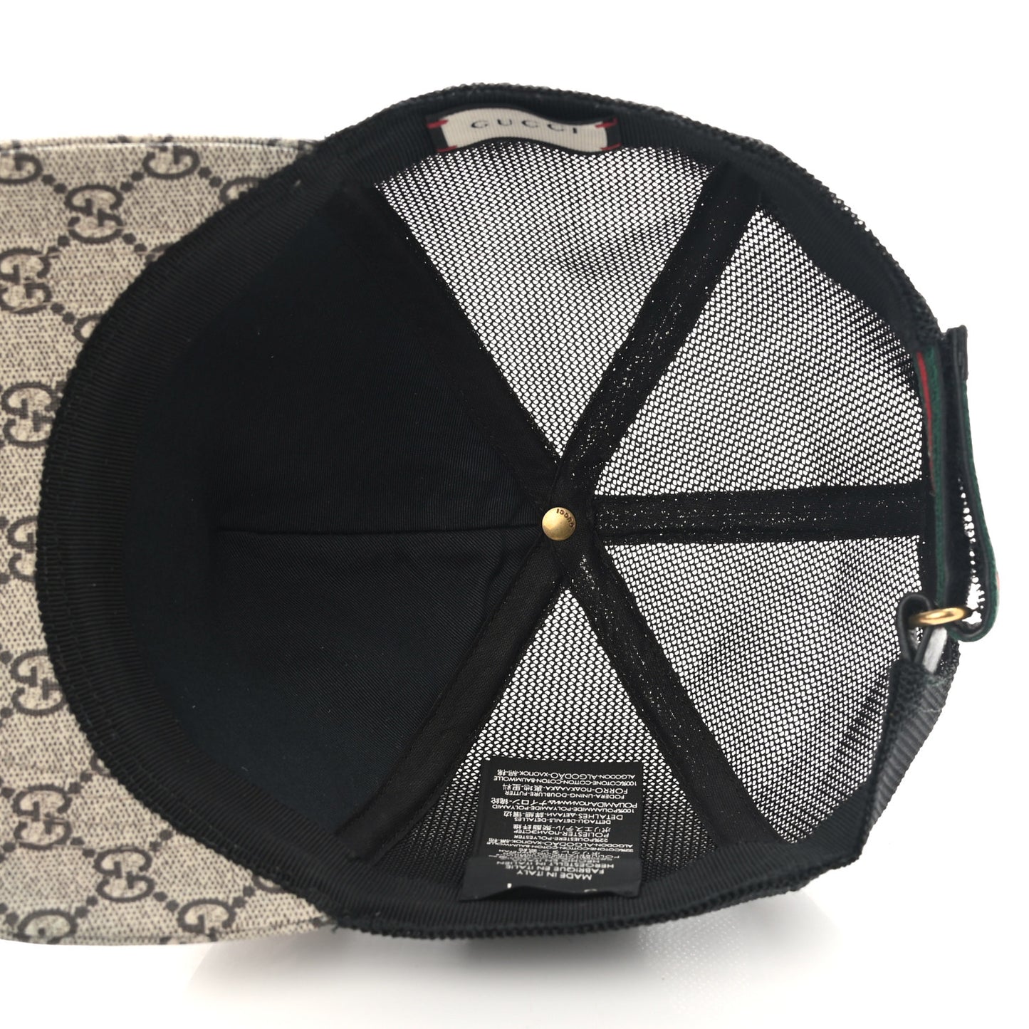 GG Supreme Monogram Kingsnake Print Baseball Hat XL Beige