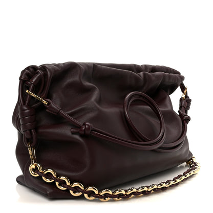 Loewe Mellow Nappa Donut Chain Large Flamenco Knot Clutch Dark Burgundy 3 of 11