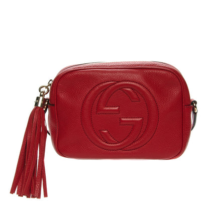 Gucci Pebbled Calfskin Small Soho Disco Bag Tabasco Red 1 of 8