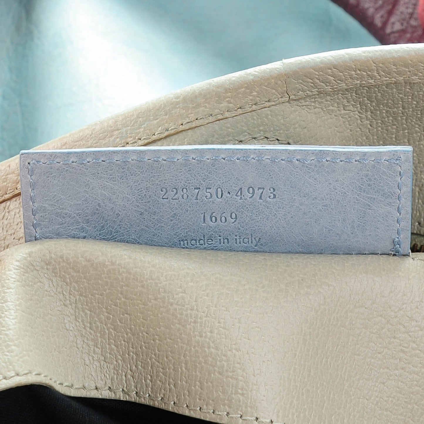 Agneau Classic Hardware Tri-Color S Sunday Tote Ciel
