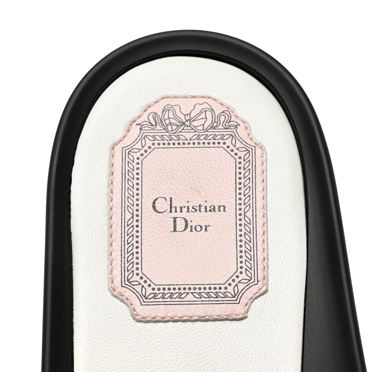 Christian Dior Calfskin Marina Slides 39.5 Black Rose 7 of 9