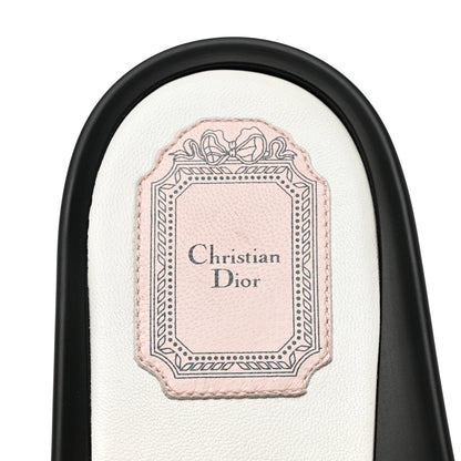 Christian Dior Calfskin Marina Slides 39.5 Black Rose 7 of 9