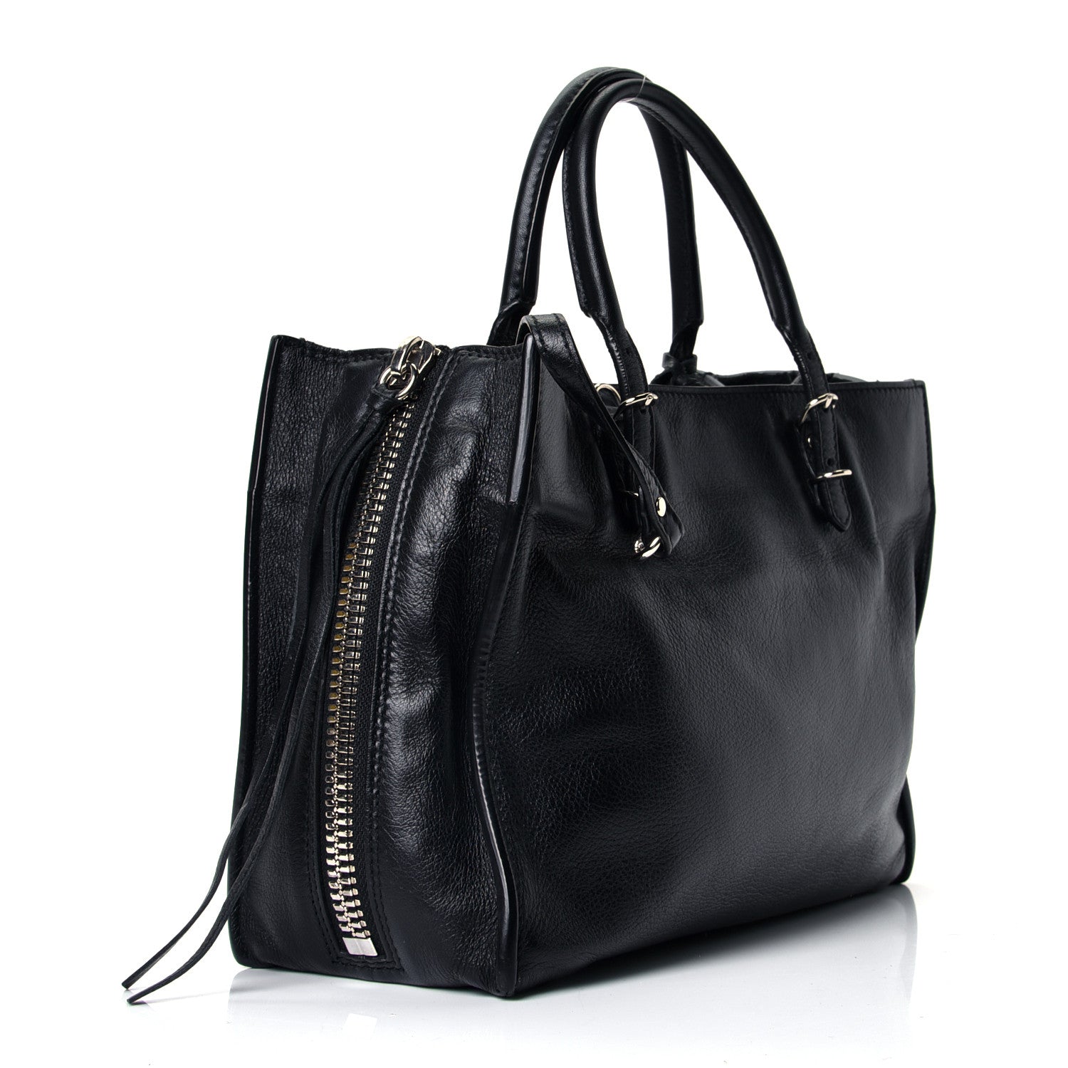 Balenciaga Veau Papier A6 Zip Around Tote Black 2 of 4