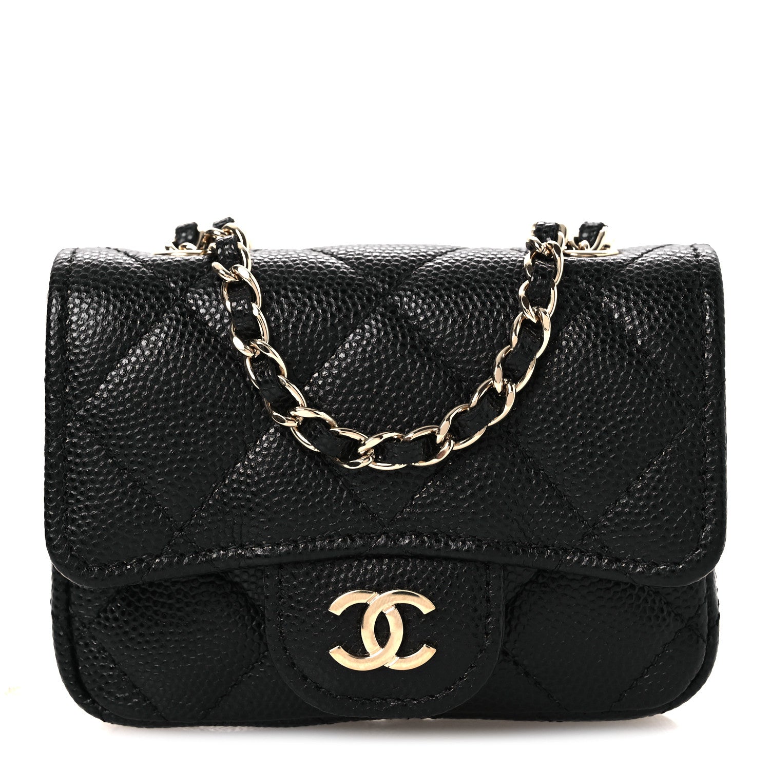 Chanel Caviar Quilted Mini Chain Belt Bag Black 1 of 14