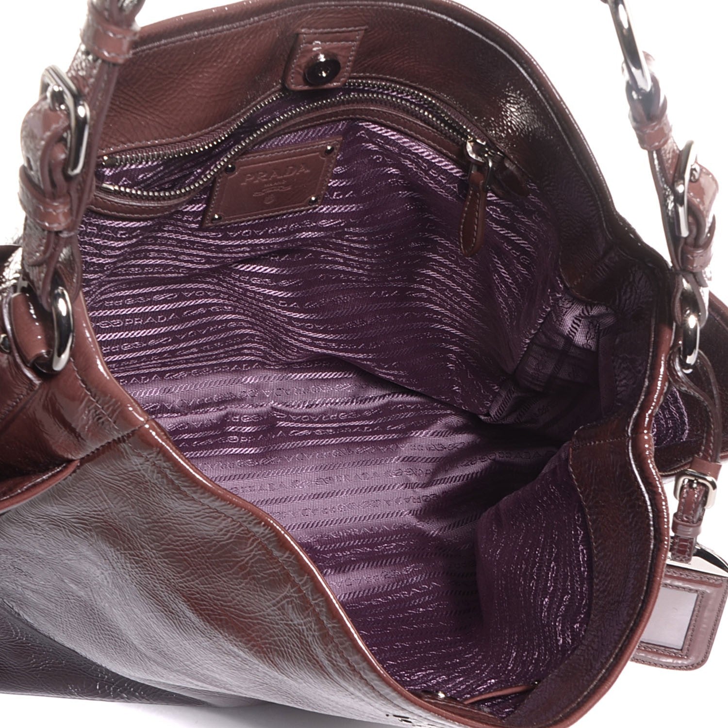 Prada Vernice Sfumata Shoulder Bag Lampone 5 of 11