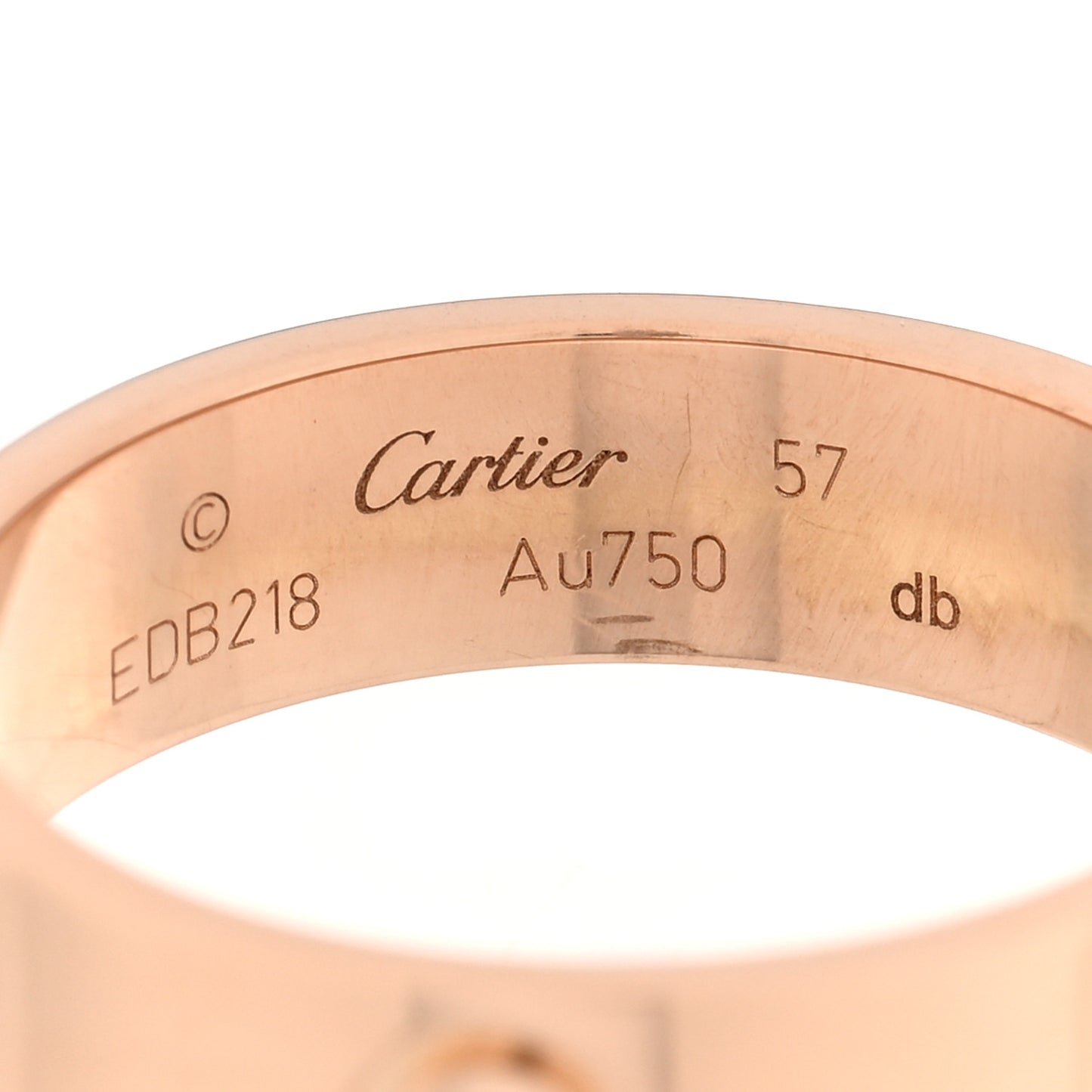 18K Pink Gold 5.5mm LOVE Ring 57 8