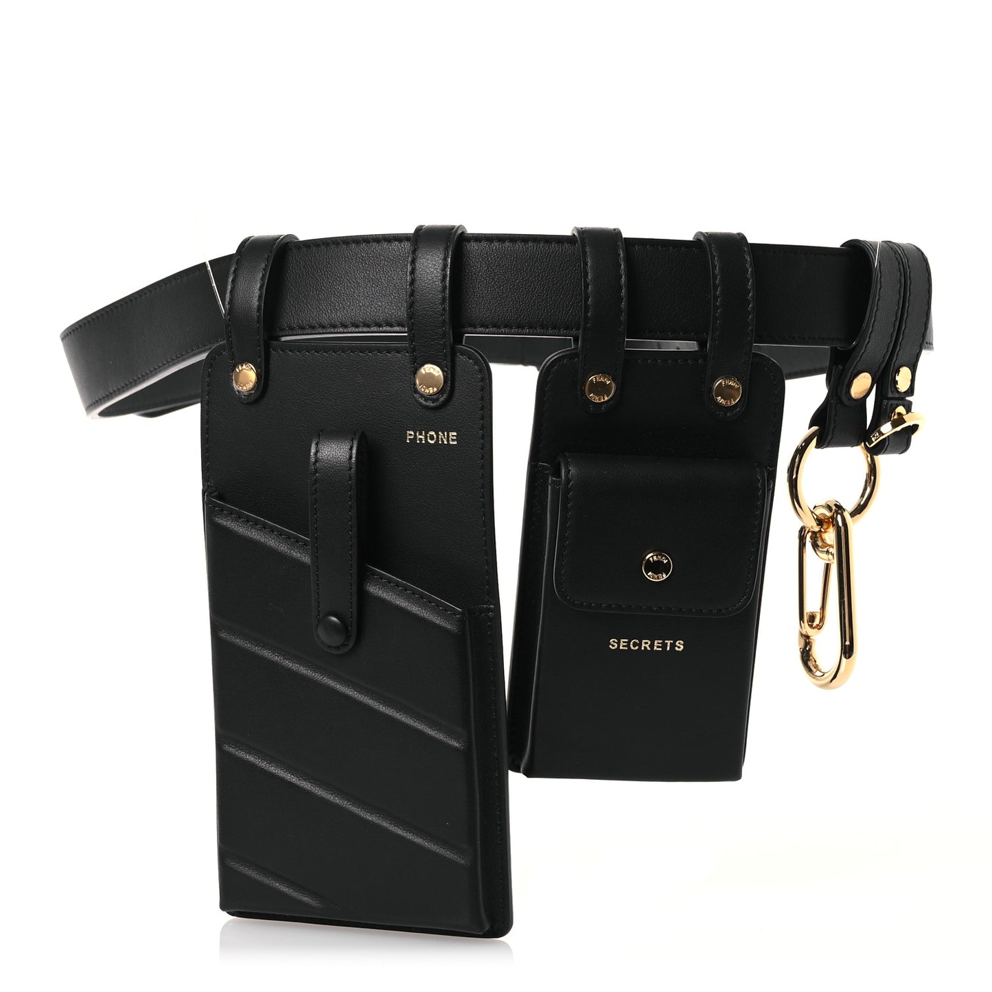 Vitello Grace Matte Multi Accessory Belt Black