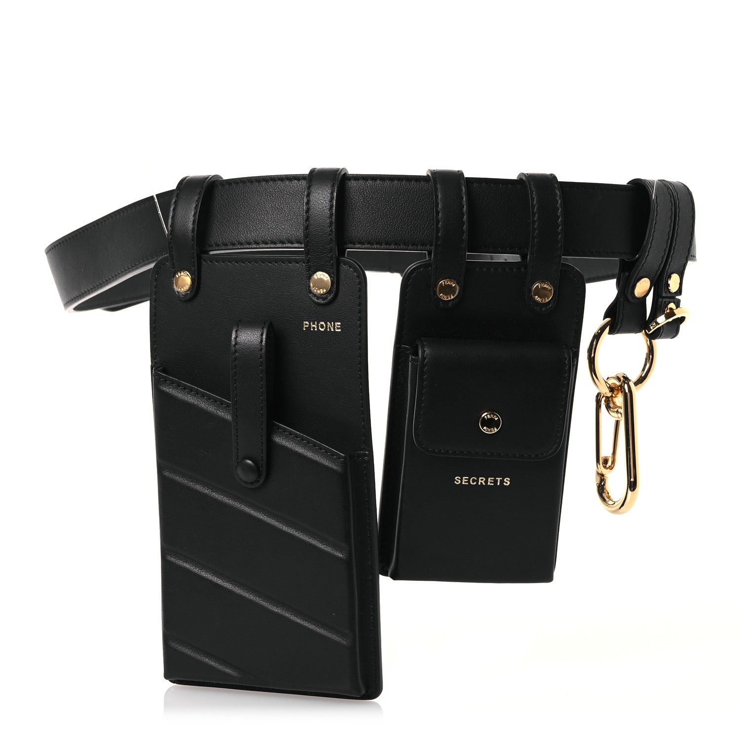 Fendi Vitello Grace Matte Multi Accessory Belt Black 1 of 9