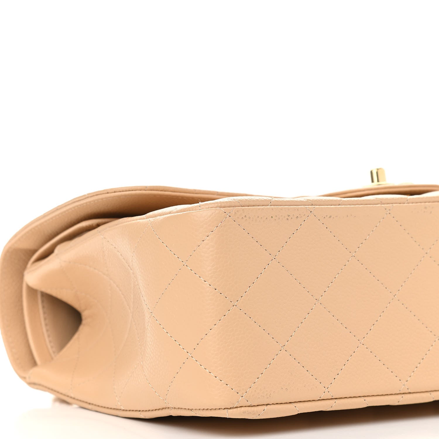 Chanel Caviar Quilted Jumbo Double Flap Beige Clair 9 of 10