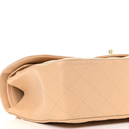 Chanel Caviar Quilted Jumbo Double Flap Beige Clair 9 of 10