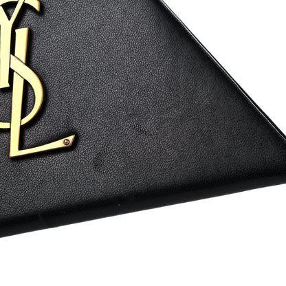 Saint Laurent Lambskin Pyramid Clutch Black 11 of 12